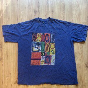 Abstract Color Block Design XXXL Graphic Tee